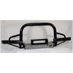 Defender Air-Con Extended Tubular Winch Bumper with A Bar with Swivel Recovery Eyes