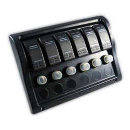 Schaltpaneel mit 6 Schaltern schwarz